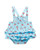 Wrangler Baby Girl Blue Western Cherry Cactus Print Ruffle Sleeveless Onesie