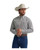 Wrangler Mens George Strait Grey Board Two Pocket Long Sleeve Button Down Shirt