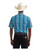Wrangler Mens Blue Dialed Up Checotah Short Sleeve Western Snap Shirt