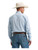 Wrangler Mens Cody Johnson Baby Blue Two Pocket Long Sleeve Western Snap Shirt