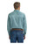 Wrangler Mens Cody Johnson Green Weave One Pocket Long Sleeve Button Down Shirt