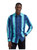 Wrangler Mens Cobalt Storm Vintage Inspired Brushpopper Long Sleeve Western Snap Shirt