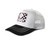 Ariat Ladies White & Black with Pink Accented Embroidered Checker Logo Mesh Snapback Hat