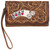 Angel Ranch Women's Brown Suede Roxie Style Hand Tooled Ace Cards & Dice Wallet