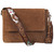 Angel Ranch Women's Brown Suede Roxie Style Hand Tooled Strap Messenger Bag