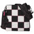 Angel Ranch Women's Sadie Style Black & White Checker Print with Pink Stitching Crossbody Purse