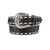 Ariat Men's Genuine Leather Antique Silver Buckle with Engraved Scroll and Floral Filigree Belt
