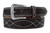 Nocona Men's Black Suede Belt w/Boot Stitch Embroidery & Antique Silver Finish Buckle