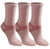 Dickies Womens Pink Comfie Max Cushion Non Binding Crew Socks - 5 Pack