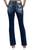 Miss Me Womens Mid Rise Paisley Peekaboo Faux Flap Pocket Bootcut Jeans