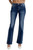Miss Me Womens Mid Rise Paisley Peekaboo Faux Flap Pocket Bootcut Jeans