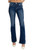 Miss Me Womens Mid Rise Turquoise Longhorn Embellished Dark Wash Bootcut Jeans