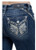 Miss Me Womens Mid Rise Angel Wing Embellished Pocket Bootcut Jeans