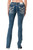 Grace In LA Womens  Mid Rise Western White Border Pocket Bootcut Jeans