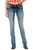 Grace In LA Womens Mid Rise Floral Horseshoe Pocket Bootcut Jeans