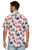 Threadgrit Men's Red, White & Navy Jackson Flag Print Short Sleeve Performance Western Snap Shirt