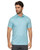 Threadgrit Men's Aqua Combo Benedict Geo Print Short Sleeve Performance Polo Shirt