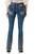 Grace In LA Womens Mid Rise Western Bootstitch Flare Jeans