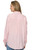 Threadgrit Ladies Pink Stripe Blakely Boyfriend Fit Long Sleeve Button Up Shirt