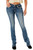Grace In LA Womens Mid Rise Cowprint Scroll Pocket Bootcut Jeans