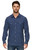 Threadgrit Men's Navy Combo Donald UPF Long Sleeve Performance Western Snap Shirt