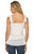 Threadgrit Women's White Georgia Tiered Tie Tank Top