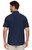 Threadgrit Men's Navy Drew Diamond Print Short Sleeve Performance Western Snap Shirt