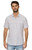 Threadgrit Men's Light Grey Geo Print Adams Short Sleeve Performance Western Snap Shirt