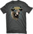 Americana Women's Charcoal Heather Patriotic Sunflower Cow Graphic Short Sleeve T-Shirt