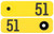 Y-Tex Sheepstar Yellow Combo Numbered Ear Tags 051-075 - 25 Pack