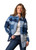 Kimes Ranch Womens Olly Indigo Denim Patchwork Western Shacket