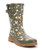 Western Chief Womens Olive Chicken Feather Faux Fur Lined Mid Rain Boots