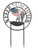 Backyard Expressions 9 Inch Patriotic American Flag Metal Yard Art With Ground Stakes