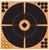 Allen Company EZ Aim Splash Reactive Adhesive Paper Black Orange Shooting Targets Bullseye 12x12 Inch - 5 Pack