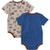 Carhartt Boys Infant Blue Sand Farmhouse Short Sleeve Bodysuit Set - 2 Pack