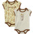 Carhartt Girls Infant Turtledove Bee Print Short Sleeve Pocket Bodysuit Set - 2 Pack