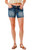 Grace In LA Womens Americana Longhorn Portrait Denim Jean Shorts