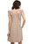 Wishlist Apparel Womens Warm Cream Gingham Ruffle Trim Short Sleeve Dress