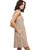 Wishlist Apparel Womens Warm Cream Gingham Ruffle Trim Short Sleeve Dress