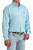 Cinch Men's Classic Fit Light Blue Plaid Long Sleeve Button Down Shirt
