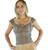 Cotton & Rye Ladies The Bonnie Pink & Blue Smocked Short Sleeve Top