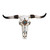 Sutton Home 12x11.5" White Cow Skull with Turquoise Stones Wall Mount Decor