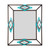 Sutton Home Turquoise Aztec Metal Frame Wall Mirror