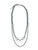 West & Co White Gold Plated Layered Necklace with Horse Bit Pendants