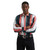 Wrangler Mens Orange Vintage Inspired Striped Long Sleeve Western Snap Work Shirt