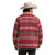 Wrangler Mens Red Southwestern Print Sherpa Lined Long Sleeve Jacket