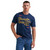 Wrangler Mens Blue 1873 Coors Beer Short Sleeve Graphic T-Shirt
