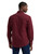 Wrangler Mens Red Iron Mesa Cowboy Cut Long Sleeve Western Snap Work Shirt