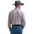Wrangler Mens Blue Prairie Micro Print Long Sleeve One Pocket Western Button Down Shirt