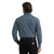 Wrangler Mens Navy Blue High Mesa Plaid Wrinkle Resist Long Sleeve Western Snap Shirt